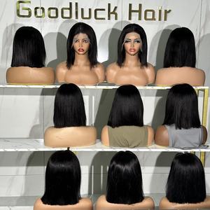 Venta al por Mayor de Pelucas de Cabello Humano SDD de 8 Pulgadas, Lisas, con Corte Recto, 4x4 HD, Peluca con Frente de Encaje, Línea de Cabello Pre-Depilada para Mujer - Product Image 3