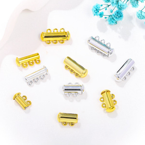 14K Gold Plated <b>Copper</b> Rectangle Magnetic Clasp For <b>Bracelet</b> Making DIY Beading Accessory - Product Image 4