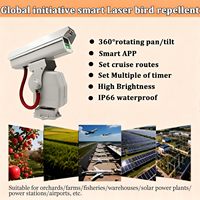 Répulsif laser automatique pour oiseaux, dissuasion à 360°, indice de protection IP65, utilisation extérieure, contrôle par application, mode de croisière automatique, efficace contre les pigeons et les corbeaux