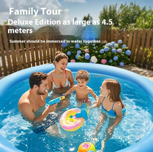 Bền PVC Inflatable Trên Mặt Đất Hồ Bơi Vườn Thân Thiện Với Cá Hồ Bơi Với Thang Bộ Lọc Làm Bằng Nhựa - Product Image 4