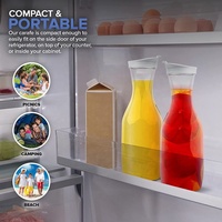 Pichet à eau à lait pour porte de réfrigérateur Carafe à boissons en PET Conteneurs de stockage en plastique Bocaux à eau avec couvercle à rabat scellé