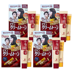 Bigen Creamton 4G Natural Sorrel Semi-Permanent <b>Hair</b> <b>Dye</b> Ammonia-Free Plastic <b>Shampoo</b> 4 Pieces - Product Image 1