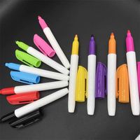 Lot de stylos marqueurs textiles permanents écologiques non toxiques en plastique, personnalisables, à pointe oblique, pour la vente en gros