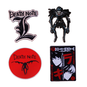 Épingles à badges en métal cloisonné Yagami Light Anime de haute qualité, 7 couleurs, artisanat métallique, en sachet OPP et emballage sur carte - Product Image 1
