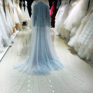 Nouvelle cathédrale longue queue <span class=keywords><strong>mariée</strong></span> voile de mariage mantille voile pour église catholique perle lâche ongles doux fil 3m voiles de <span class=keywords><strong>mariée</strong></span> - Product Image 3