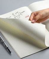 Cahier d'étudiant B5, couverture blanche, papier kraft, bloc-notes cousu, cahier d'exercices, grille simple, cadeau