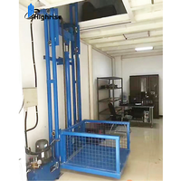 Hot Sales Hydraulische Wand montage Führungs schiene Fracht lift 1000kg 1 Tonne elektrischer stationärer Waren lift für Lager