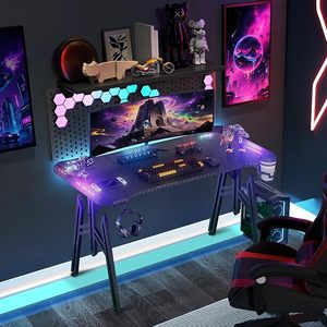 <span class=keywords><strong>Bureau</strong></span> de jeu LED M-Frame <span class=keywords><strong>160</strong></span> x 60 <span class=keywords><strong>cm</strong></span>, table de jeu, <span class=keywords><strong>bureau</strong></span> d'ordinateur avec porte-gobelet et crochets pour casque, table PC, table de <span class=keywords><strong>gamer</strong></span> - Product Image 2