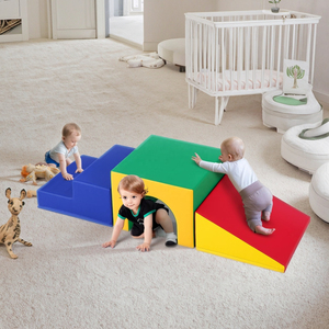 Blocs d'escalade en mousse assortis de 3 pièces pour bébé, ramper et tunnel, équipement de jeu souple pour tout-petits - Product Image 6