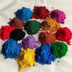 Çoklu renkler demir oksit kırmızı/turuncu/sarı/mor/yeşil/mavi inorganik pigmentler CAS 1332-37-2