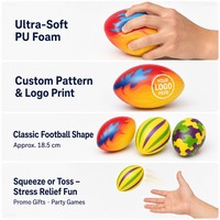 Ballon anti-stress de football en mousse PU imprimé rayé flamme avec logo personnalisé – Cadeau promotionnel pour fête