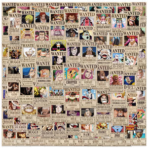 2025 nouvellement 100 pièces anime membre à part entière Luffy <span class=keywords><strong>One</strong></span> pièces voulait affiche - Product Image 2