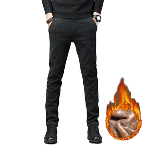 Pantalones y Pantalones de Vestir Casuales para Hombre, Corte Recto, Cintura Media, Ajuste Regular, Tejido Grueso, Poliéster/Algodón, Secado Rápido, Transpirables, Venta al por Mayor - Product Image 1