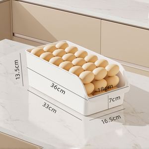 Refrigerator Special <b>Plastic</b> Food Grade Household <b>Drawer</b> Type Kitchen Egg <b>Storage</b> Box Transparent Draining Fresh-Keeping - Product Image 6