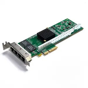 Jeu de puces Intel I350 PCIE Gigabit 4 ports carte réseau POE I350-T4 carte réseau filaire 4 ports réseau PoE Ethernet ad