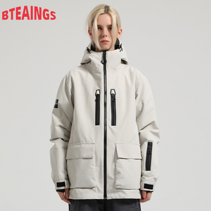 <span class=keywords><strong>Veste</strong></span> bomber d'hiver épaisse imperméable coupe-vent respirante à motif cœur pour femmes et hommes, style streetwear - Product Image 5
