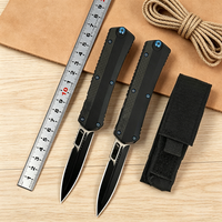 Couteau de chasse portable en acier D2 avec manche en alliage d'aluminium T6 et fibre de carbone, outil de survie en jungle, outil de poche EDC