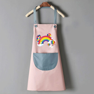 Delantal <span class=keywords><strong>de</strong></span> poliéster con estampado <span class=keywords><strong>de</strong></span> logotipo personalizado al mejor <span class=keywords><strong>precio</strong></span>, delantal impermeable personalizado para niños, delantal <span class=keywords><strong>de</strong></span> cocina para Chef, delantal para hornear para niños - Product Image 2