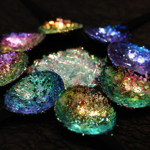 Cosmetische Regenboog Super Ultra Transparant Aurora Kameleon Vlokken Chroom Nail Art Pigment - Product Image 3