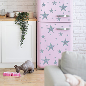 Calcomanías de pared de estrellas, pegatinas de pared con purpurina, decoración del hogar, armario, guardería, habitación de niños, pegatinas con purpurina <span class=keywords><strong>para</strong></span> niños - Product Image 4