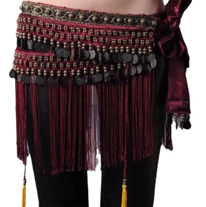 Bauchtanz Hüfttuch Münz gürtel Stammes kostüm Fransen Quaste Gürtel Kupfer Bauchtanz Taille Tribal Design Conins Gürtel - Product Image 6