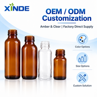 Botol Sirup Kaca XINDE 500ml Botol Tablet Kaca Amber untuk Penggunaan Farmasi atau Kosmetik
