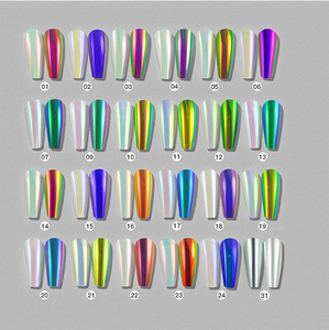 Pigment miroir Aurora de haute qualité TSZS, paillettes chromées 0,3g, poudre chromée <span class=keywords><strong>sirène</strong></span>, <span class=keywords><strong>effet</strong></span> arc-en-ciel holographique, poudre pour manucure - Product Image 4