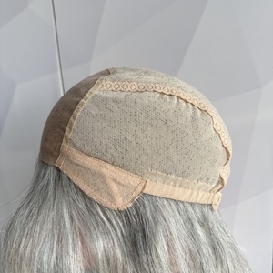 Peluca Médica de Cabello Humano Natural Corto, Lista para Enviar, Color Gris Blanco, Completamente Anudada a Mano con Base de Seda, para Mujeres con <span class=keywords><strong>Alopecia</strong></span> y Pérdida de Cabello - Product Image 6