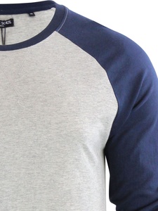 เสื้อยืดคอกลมแขนยาวผู้ชาย ผ้าฝ้าย 100% คุณภาพสูง PIHA SPORTS ทรงปกติ น้ำหนัก 320 กรัม ผ้ากันยับและแห้งเร็ว - Product Image 3