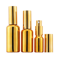 Flacons compte-gouttes en verre de 20 ml et 30 ml avec bouchon en aluminium doré