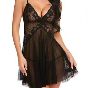 SFY2679 ODM Pijama Transparente de Tirantes para Mujer de Alta Calidad, Tallas XXXL 3XL, Lencería Sexy con Bordado y Pedrería - Product Image 1