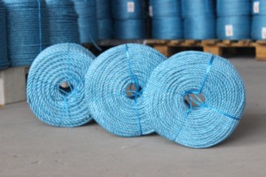 เชือกตกปลา PP แบบถัก 3 เส้น ความแข็งแรงสูง สีขาวมีเส้นสีน้ำเงิน สำหรับบรรจุภัณฑ์ ขายส่งจากโรงงาน - Product Image 3