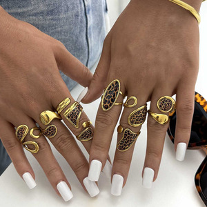 2025 Leopard <strong>Ring</strong> for Women Finger Trendy <strong>Stack</strong> Design Non Tarnish Cheap Heart <strong>Rings</strong> Classic Antique Style Jewelry ALN2512585 - Product Image 4