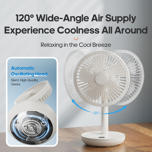 2026 hot sale5.5-inch desktop <b>swivel</b> fan Desk Fan with Brushless Motor Rechargeable Battery 4000mAh five Wind Speed - Product Image 3