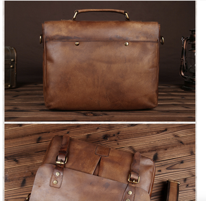 Andong <b>Laptop</b> <b>Briefcase</b> Handbag for Men Genuine Cow Leather Shoulder <b>Bag</b> Europe Style Business Crossbody Messenger <b>Bags</b> - Product Image 2