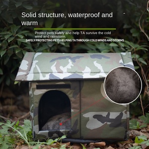 Nido para Gatos Callejeros con Diseño de Seres Sentidos, Clásico, Impresión Digital, Impermeable para Exteriores, Cálido para las Cuatro Estaciones, Regalo Promocional - Product Image 1