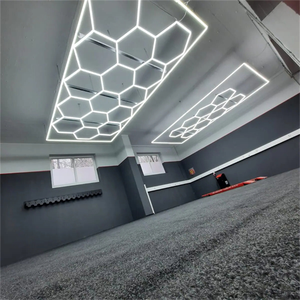 Altıgen LED ışık araba detaylandırma ve atölye için petek ofis tavan monte çalışma ışığı garaj berber tezgah için - Product Image 6