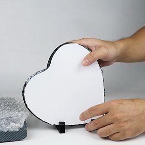 Bloc <span class=keywords><strong>d</strong></span>écoratif en <span class=keywords><strong>ardoise</strong></span> en forme de cœur 20x20cm, cadre photo personnalisable par sublimation, centre de <span class=keywords><strong>table</strong></span> en <span class=keywords><strong>ardoise</strong></span> avec support de présentation - Product Image 5