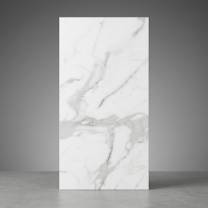 Carreaux de porcelaine émaillée effet marbre poli Alvino Statuario Bianco 60x120cm, carreaux de sol et de mur de qualité supérieure - Product Image 1