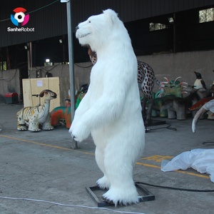 Oso Polar Animatrónico Realista de Tamaño Natural con Pelo Artificial Suave, Modelo de Oso de Pie para Exhibición en Winter <span class=keywords><strong>Wonderland</strong></span> - Product Image 4