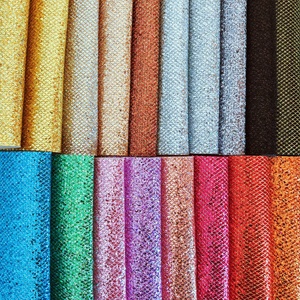 Vàng cạnh lưới long lanh Sequins PU da chống mài mòn cho các phụ kiện điện thoại trường hợp túi giày trang điểm túi đồ trang sức hộp - Product Image 2