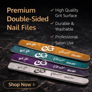 EG 定制印刷可水洗可重复使用/耐用指甲锉专业磨甲板 80/80 100/150 180 240 粒度双面 OEM - Product Image 1