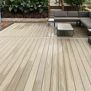 Planche de terrasse en composite bois-plastique anti-eau, co-extrusion, durable, revêtement de sol extérieur WPC - Product Image 4