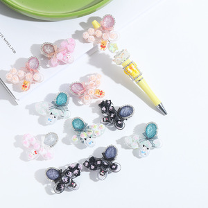 Cuentas de Lucite con Forma de Mariposa y Diamantes de Imitación, Coloridas, Decoración de Rosas, Cuentas Sueltas para Manualidades, Accesorios para Bolígrafos y Cadenas de Teléfono, Novedad 2025 - Product Image 6