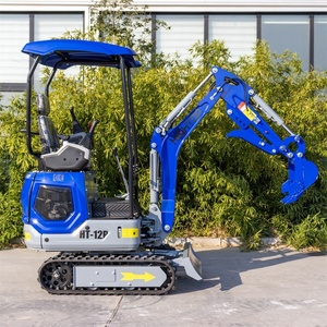 HT12 Hydraulic Crawler Excavator Exported to Europe and America Agricultural Orchard <b>Trenching</b> Construction Small Excavator - Product Image 1