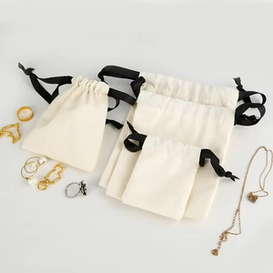 Bolsa de Lona de Algodón al por Mayor con Cordón para Joyería y Zapatos, para Empaque de Regalos, con Impresión de Logotipo Personalizado - Product Image 4