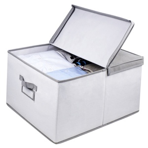 Decorative <strong>Storage</strong> Boxes Extra Large <strong>Bins</strong> With Double Open <strong>Lid</strong> and Handles for <strong>Storage</strong> - Product Image 2