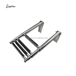 Teleskop tangga kapal laut, 2 3 4 langkah baja tahan karat tidak licin Platform lipat & tangga darurat - Product Image 3