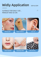 Applicateurs à embout en coton personnalisés, manche en bambou/bois/plastique, écouvillons médicaux stériles/non stériles pour usage médical et cosmétique