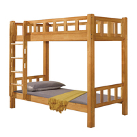 Lit superposé moderne en bois massif naturel pour enfants, meubles de chambre à coucher pour enfants, gain de place, cadre de lit double simple et durable